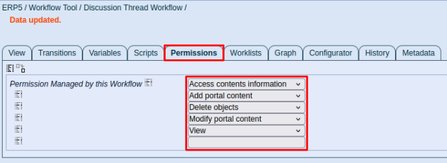 Select Workflow Permissions