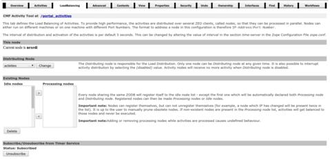 ERP5 | Open Source ERP - Screenshot Portal Activities Load Balancing