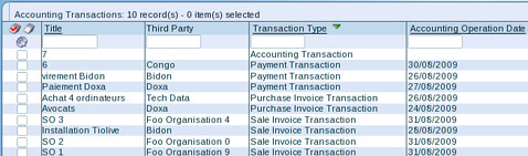 sorted list accounting screenshot