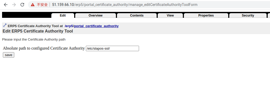 Zope Interface - Set SSL Directory