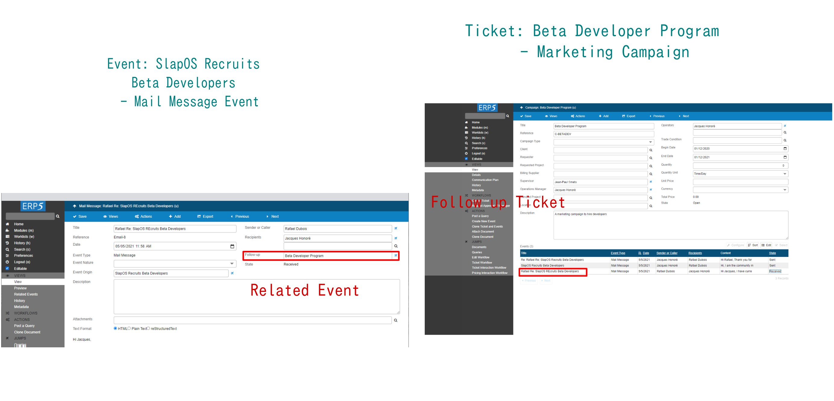 Tickets example: Beta Developer Program