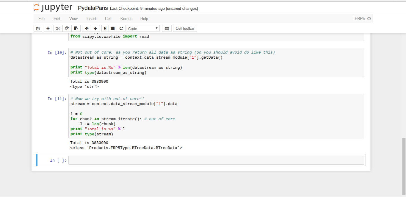 Wendelin-ERP5 - Juypter Accessing Data Itself