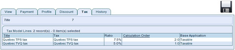 TioLive Sale Trade Condition Tax Tab