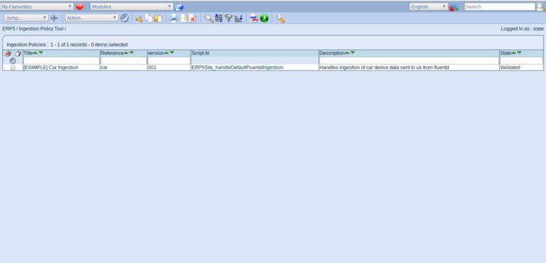 Wendelin-ERP5 Ingestion Policies