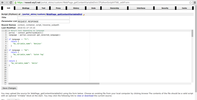 ERP5 FAQ | Content Variables - Screenshot Providing Object