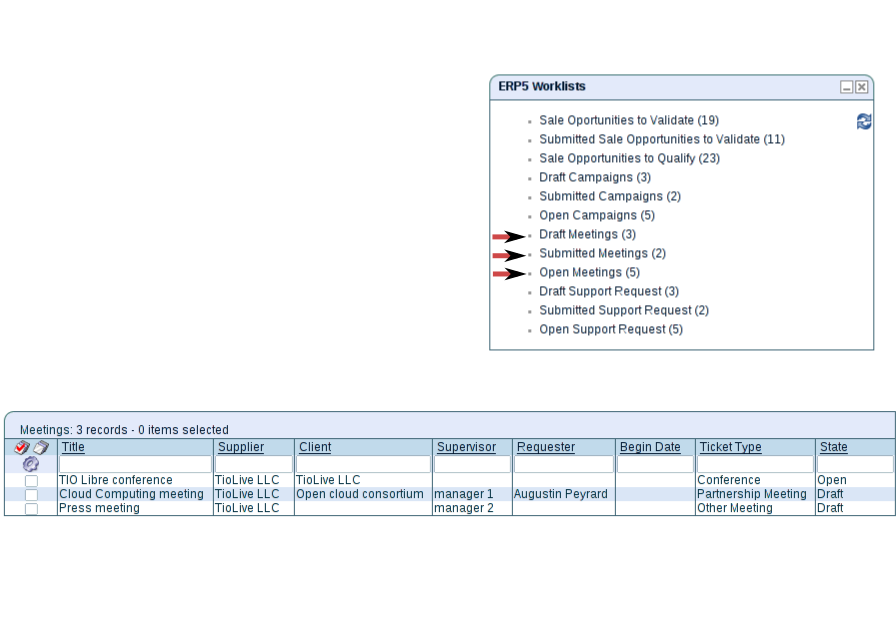 Meeting worklist